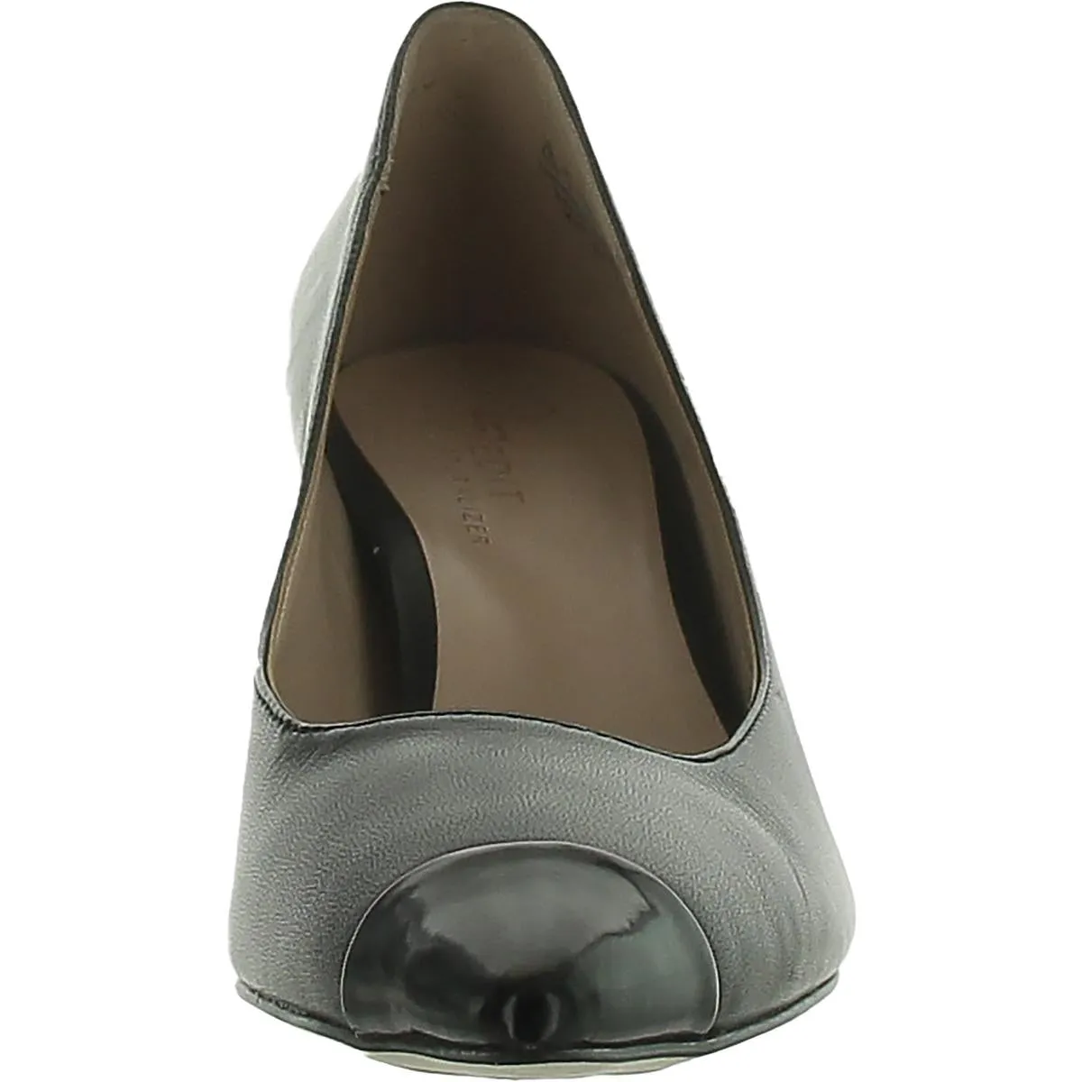27 Edit Womens Leather Pointed Toe Kitten Heels