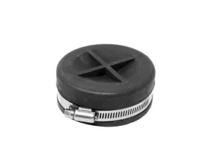 3" Rubber Test Cap with Stainless Steel Band and Clamp, For CI, Plastic, Steel