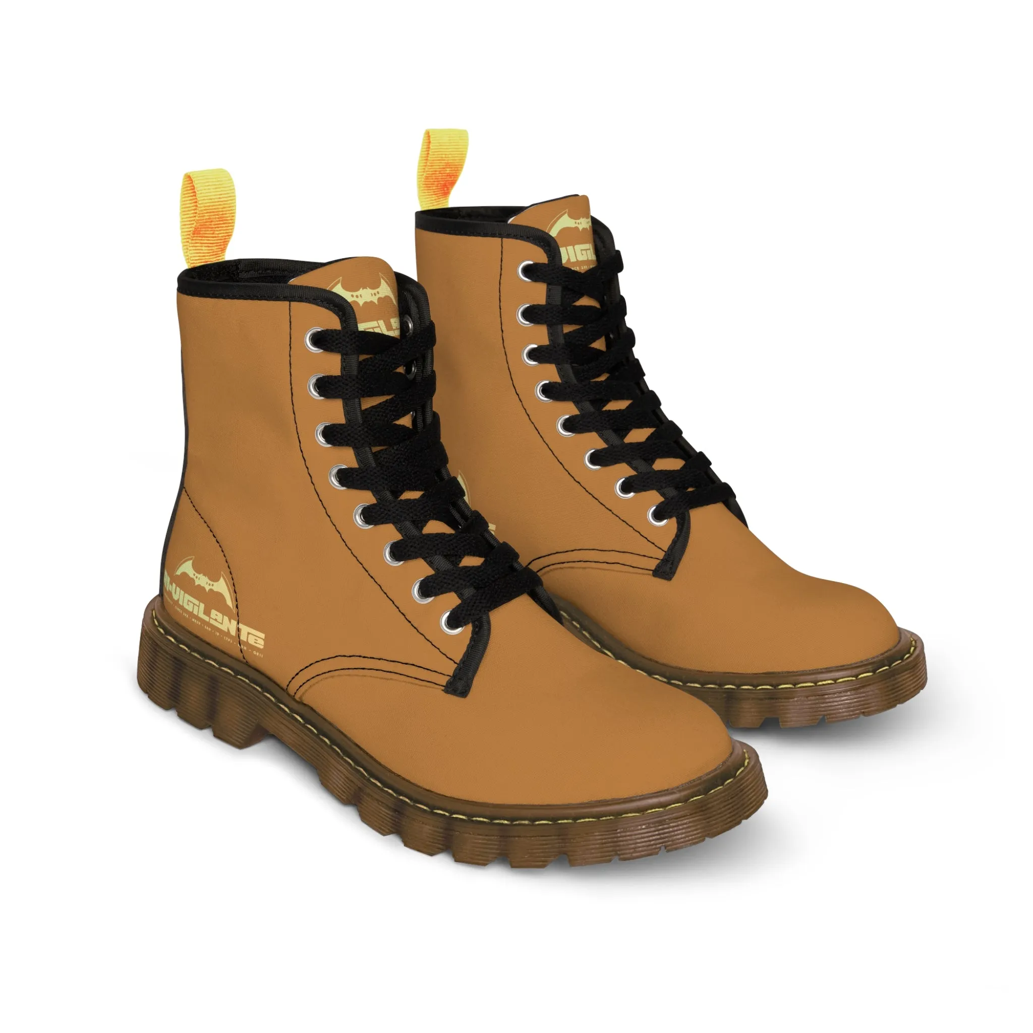 A1- Vigilante  Brown Canvas Boots