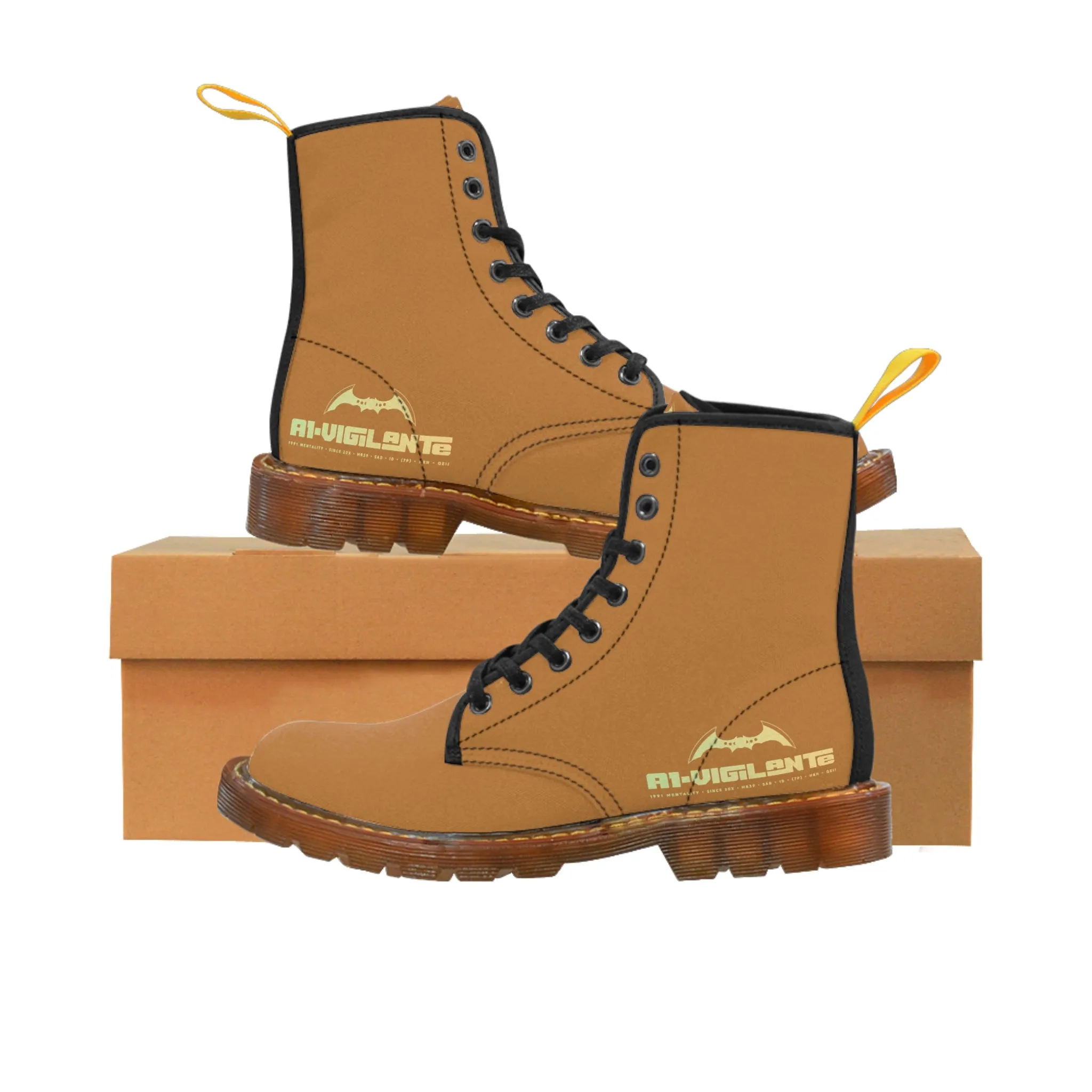 A1- Vigilante  Brown Canvas Boots
