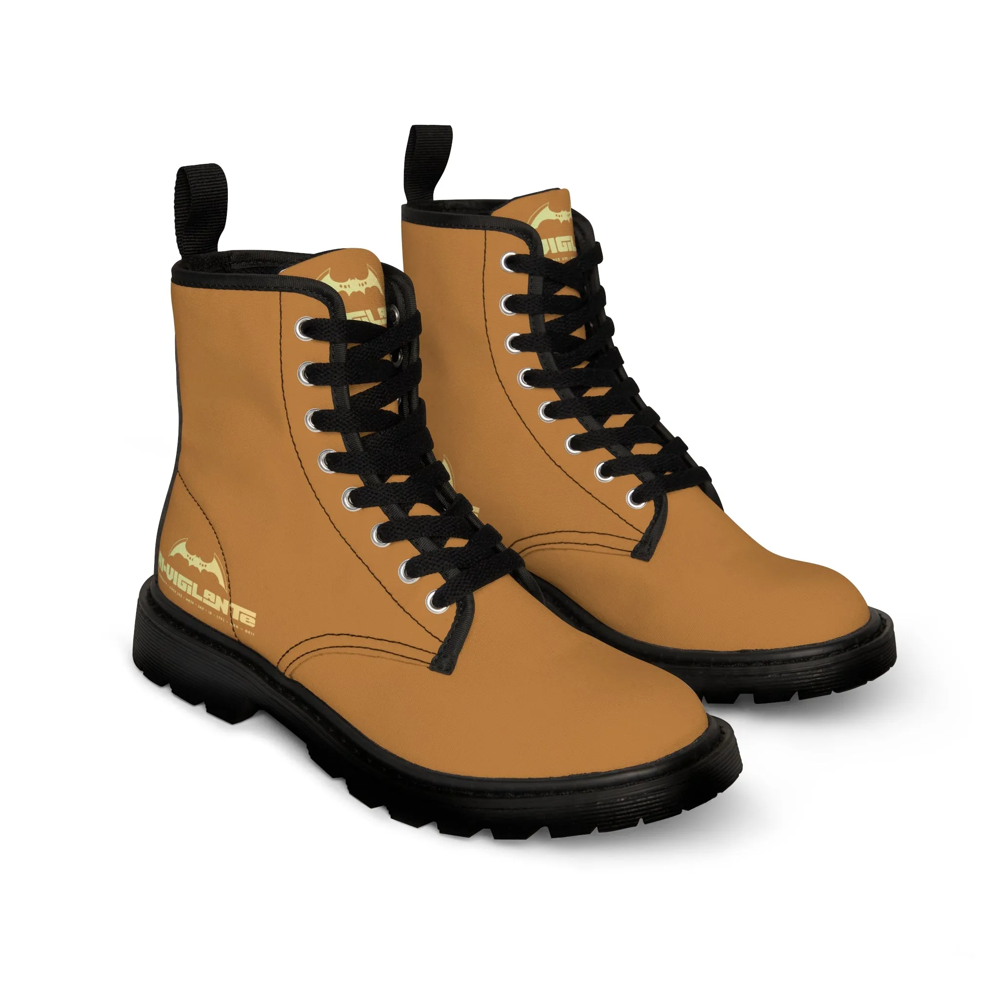 A1- Vigilante  Brown Canvas Boots
