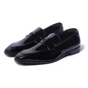 Allan - Black Patent Square-toe Loafers