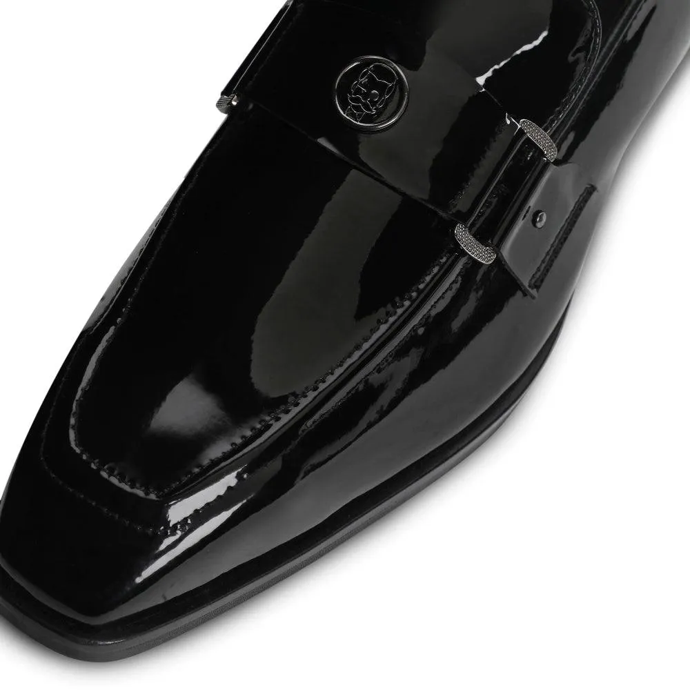 Allan - Black Patent Square-toe Loafers