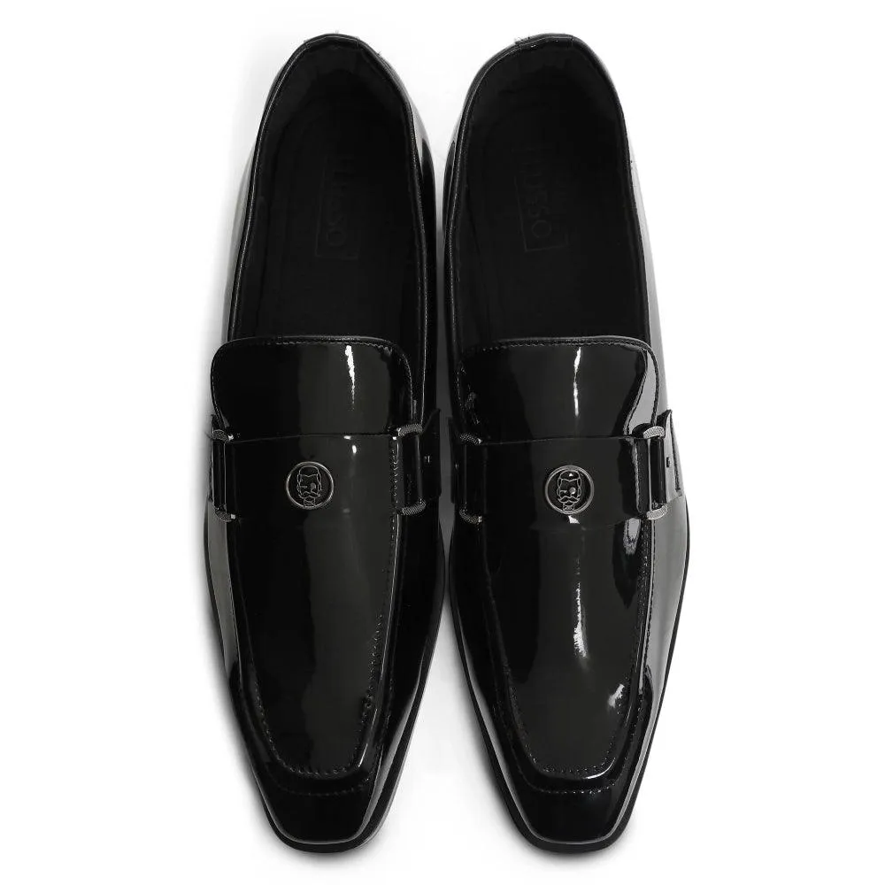 Allan - Black Patent Square-toe Loafers