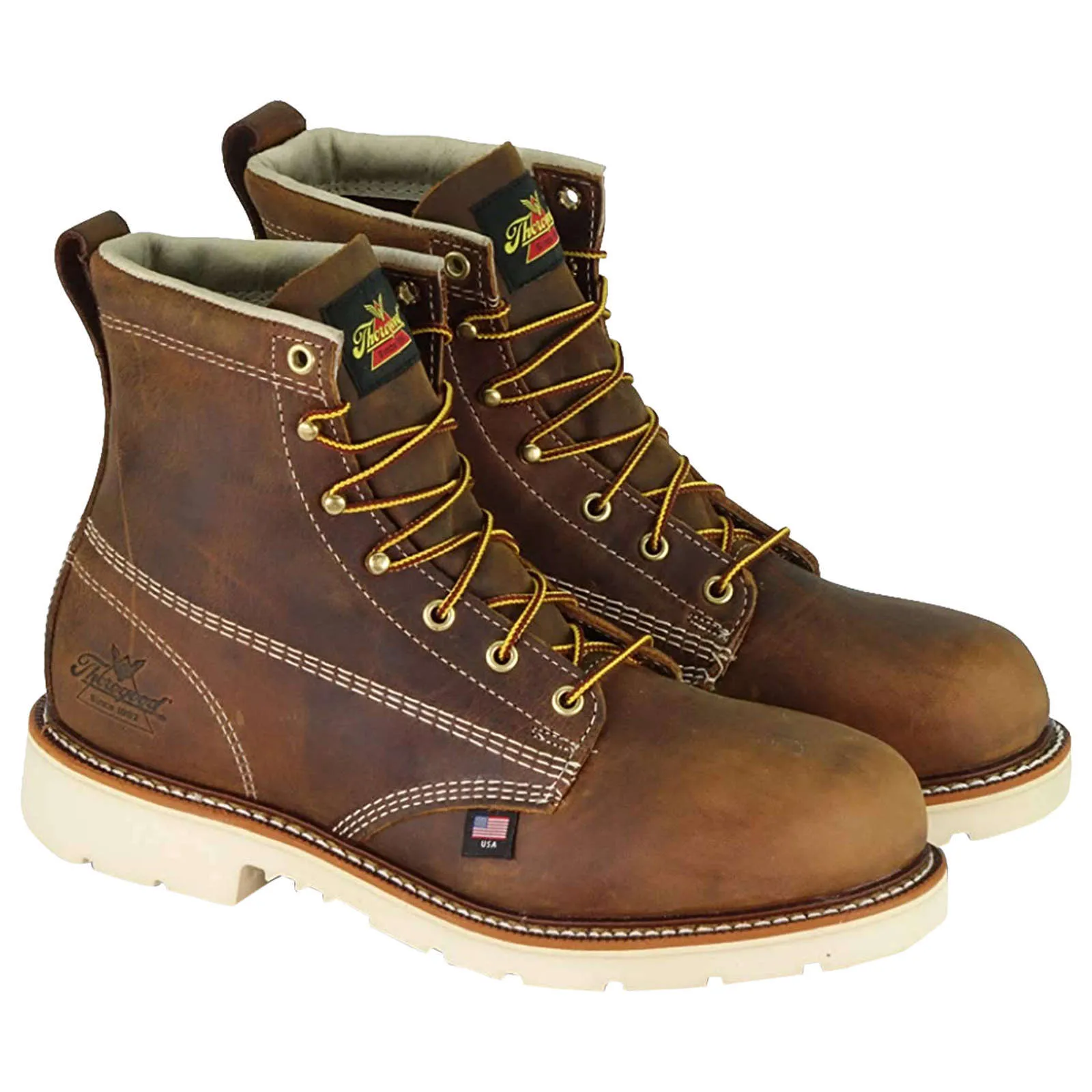 American Heritage 6 Inch Plain Toe Men's Safety Toe Boots