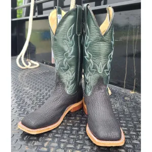 Anderson Bean Men's Black & Green Oiled Shark Boots