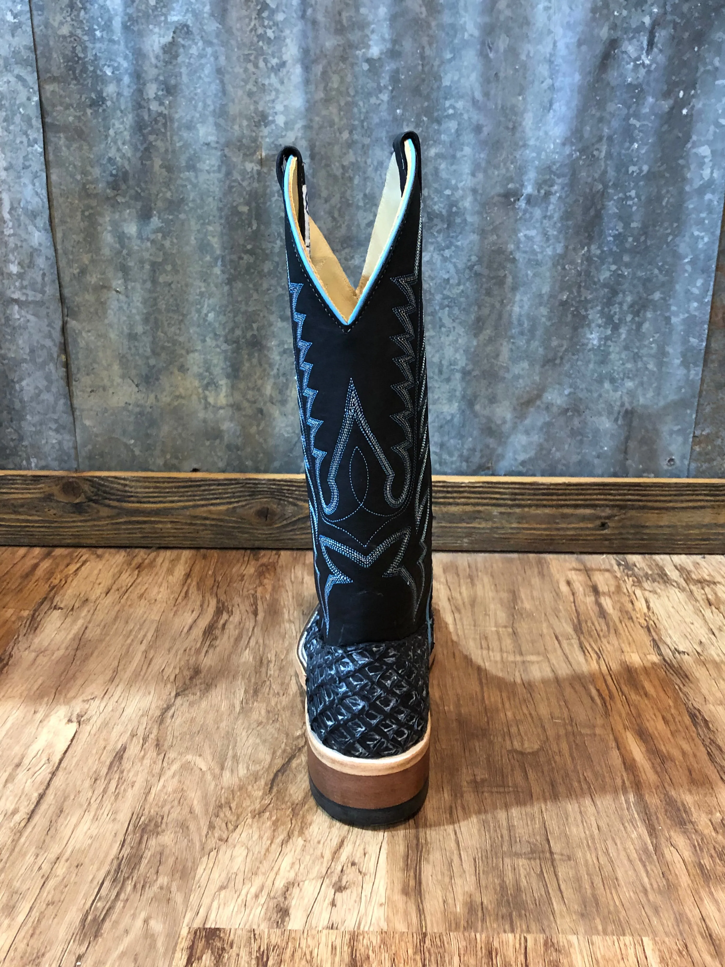 Anderson Bean Women's Blue Steel Baby Bass Boots