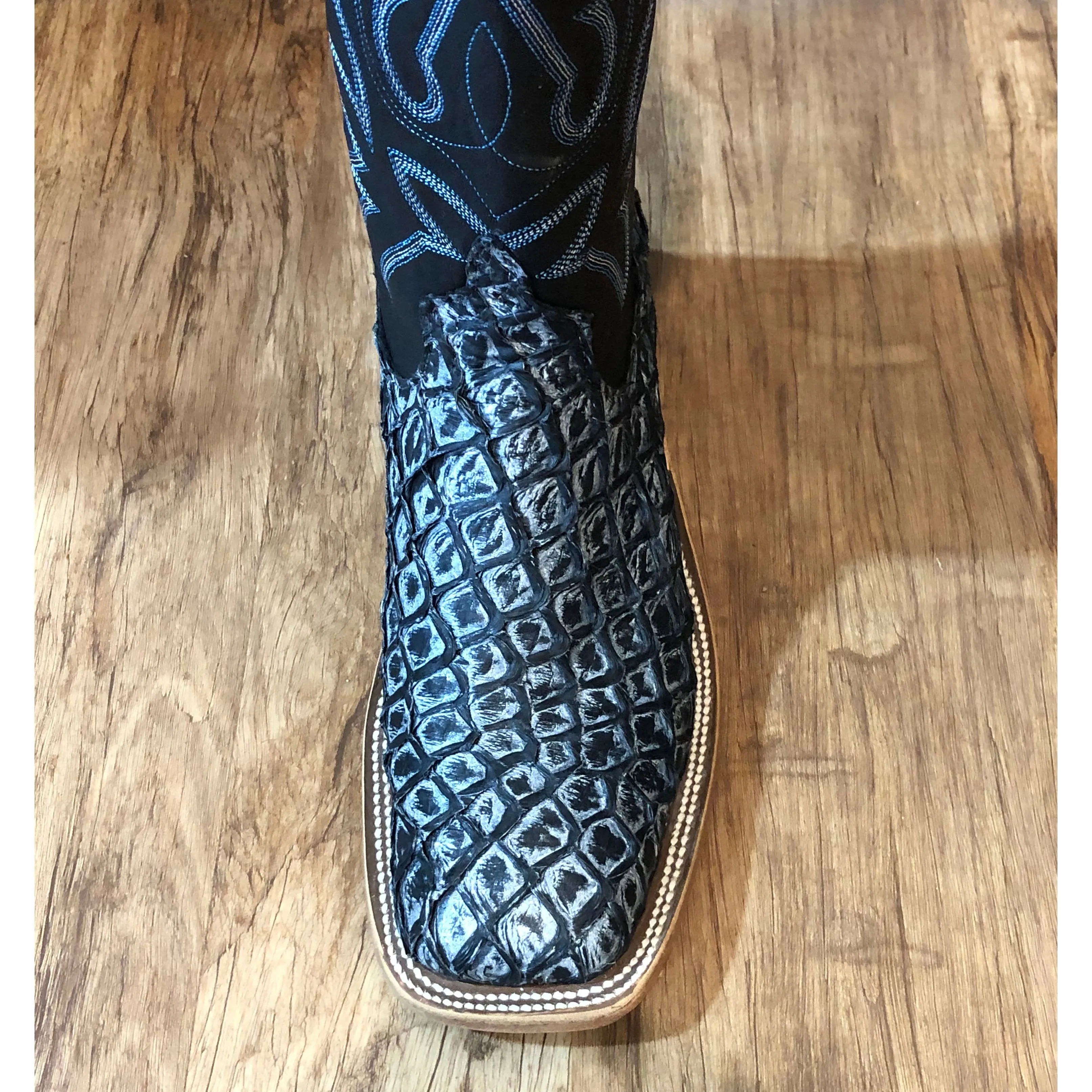 Anderson Bean Women's Blue Steel Baby Bass Boots