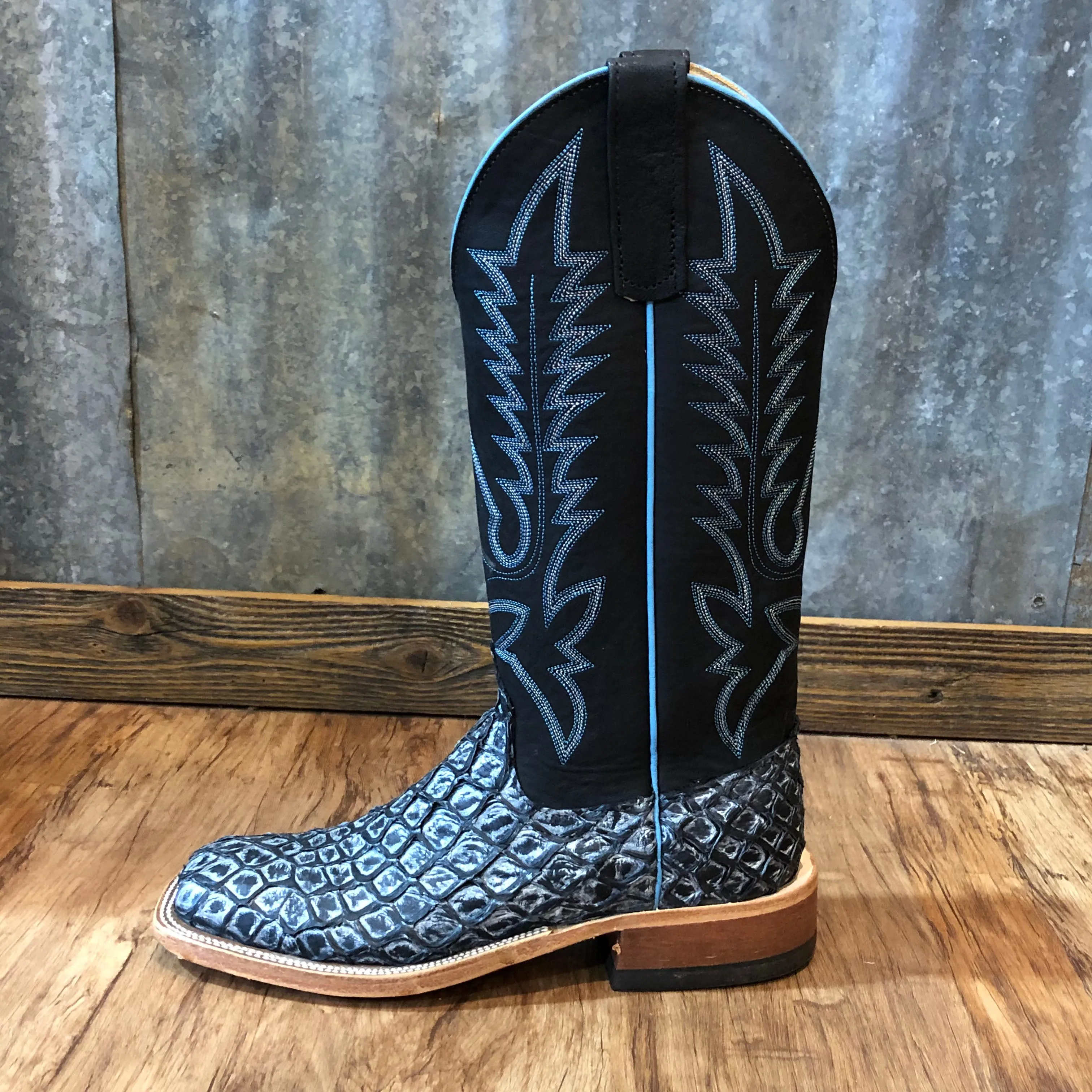 Anderson Bean Women's Blue Steel Baby Bass Boots