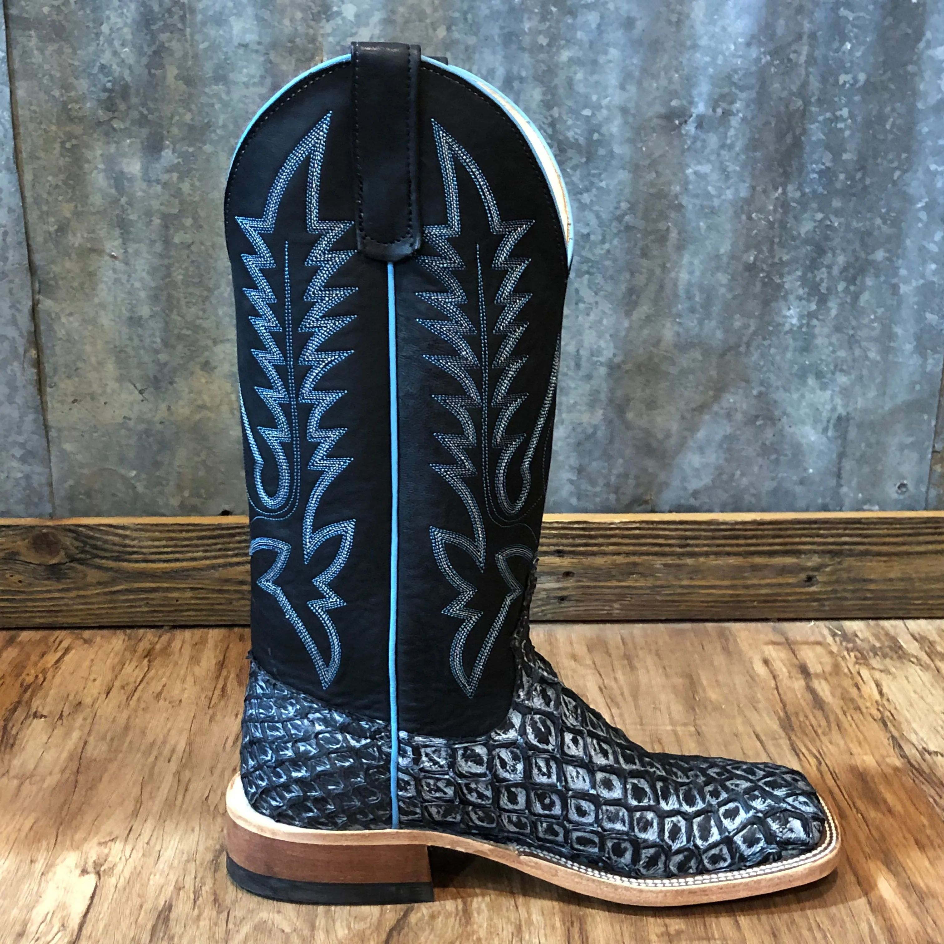 Anderson Bean Women's Blue Steel Baby Bass Boots