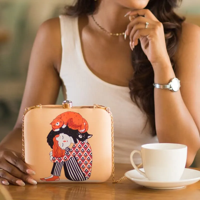 Artklim Cute Cat Lover Printed Clutch