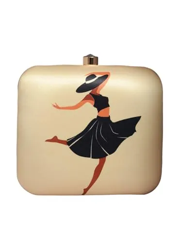 Artklim Dancing Women Potrait Printed Clutch