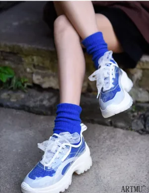 ARTMU CLEAR CHUNKY TRAINERS IN WHITE