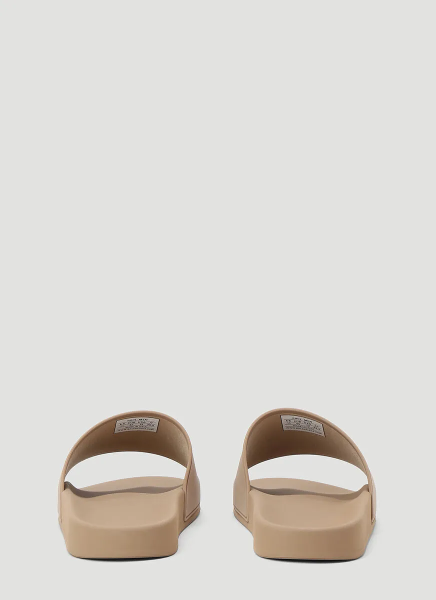 Balenciaga Logo Printed Pool Slides