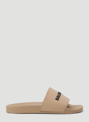 Balenciaga Logo Printed Pool Slides