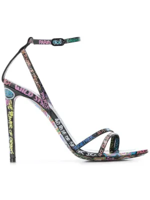 Balenciaga Printed Graffiti Sandals