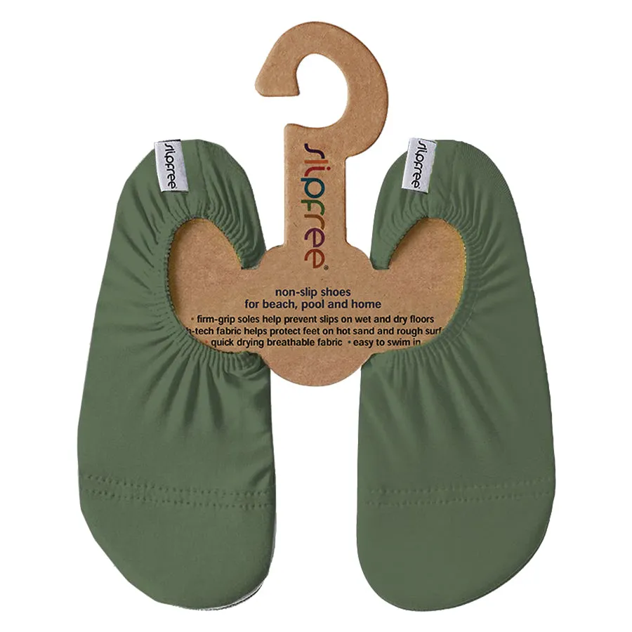 Basil Green Kids Slipfree Shoes