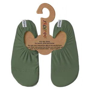 Basil Green Kids Slipfree Shoes