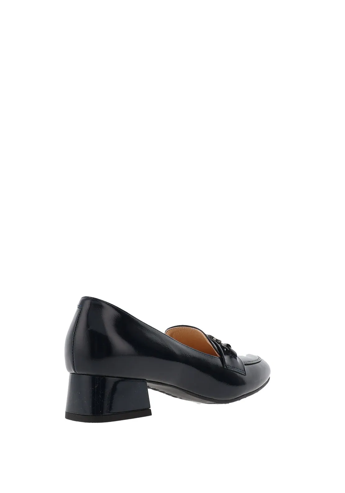 Bioeco by Arka Patent Leather Chain Link Loafers, Navy