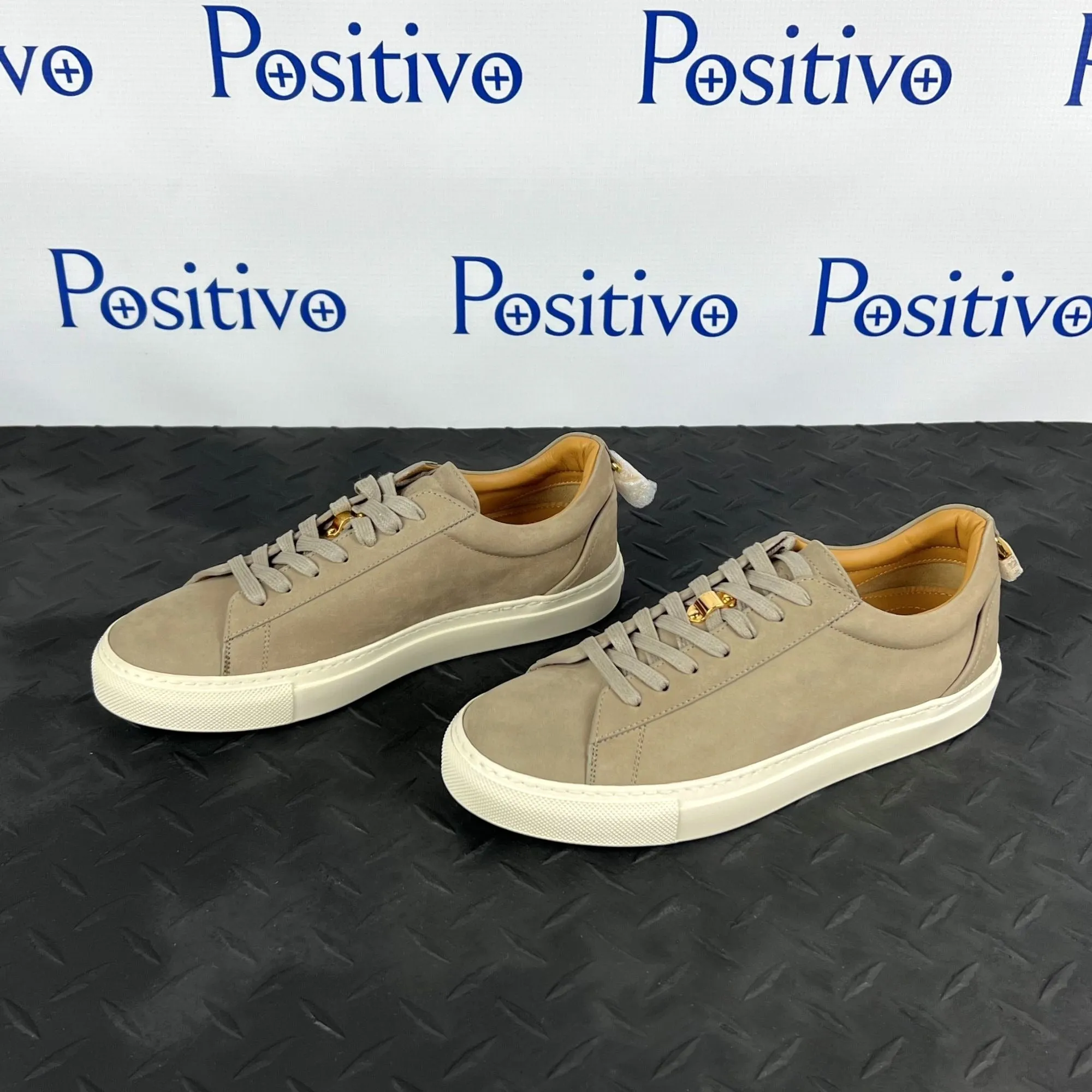 Buscemi Womens Tennis Lock Fog Nubuck Sneakers SAMPLE