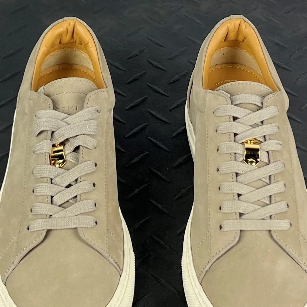 Buscemi Womens Tennis Lock Fog Nubuck Sneakers SAMPLE