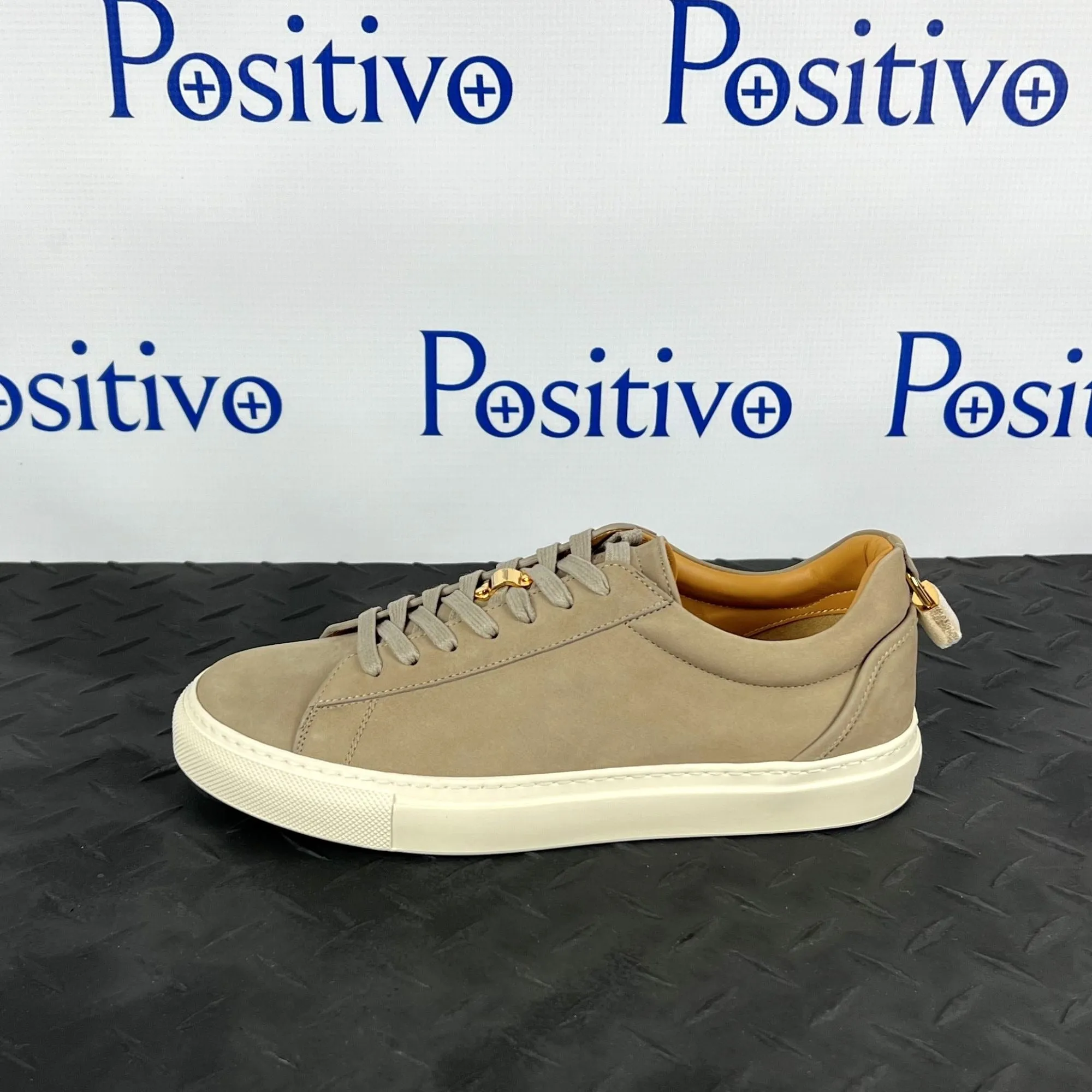 Buscemi Womens Tennis Lock Fog Nubuck Sneakers SAMPLE