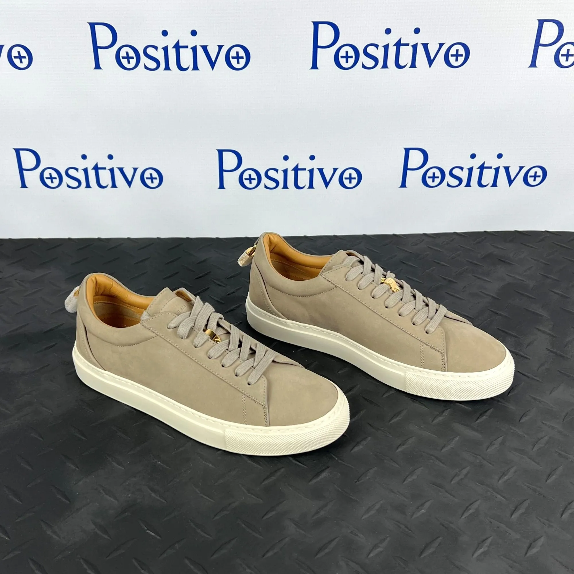 Buscemi Womens Tennis Lock Fog Nubuck Sneakers SAMPLE