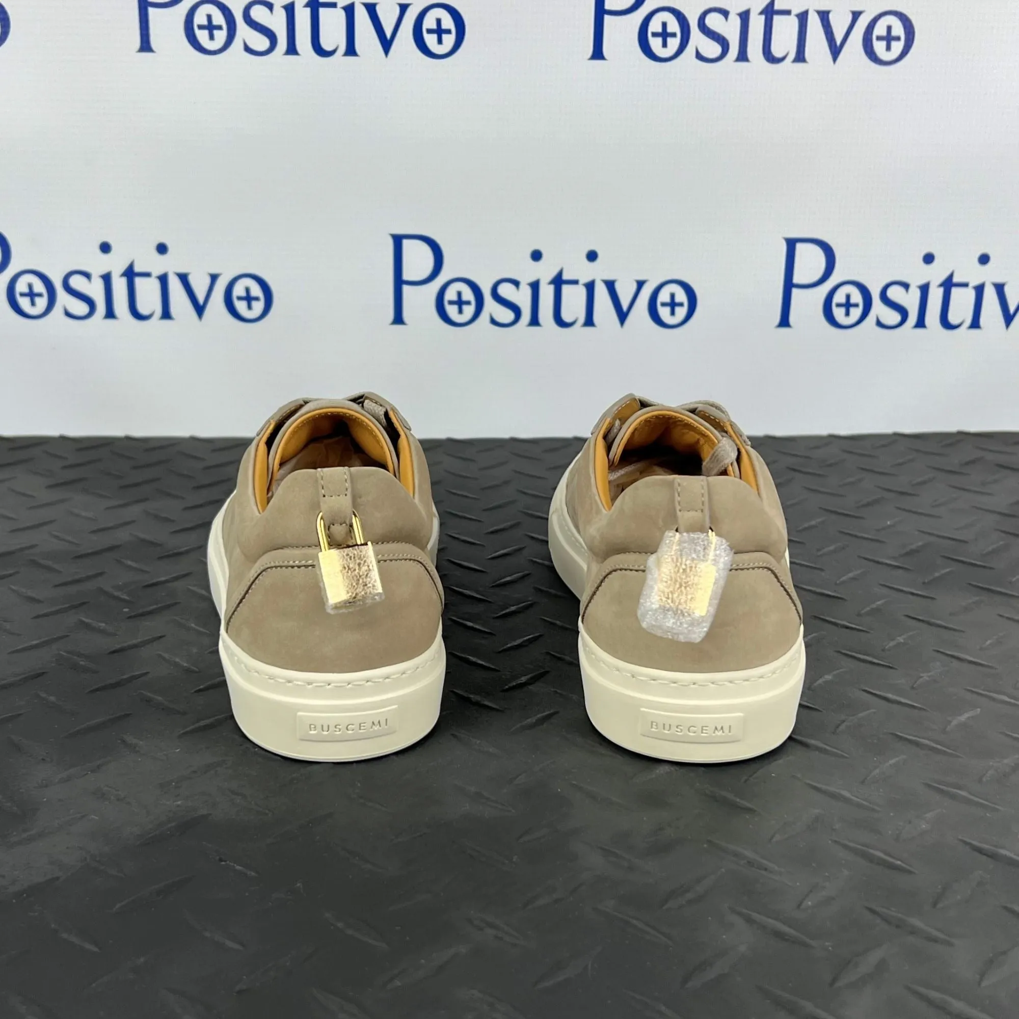 Buscemi Womens Tennis Lock Fog Nubuck Sneakers SAMPLE
