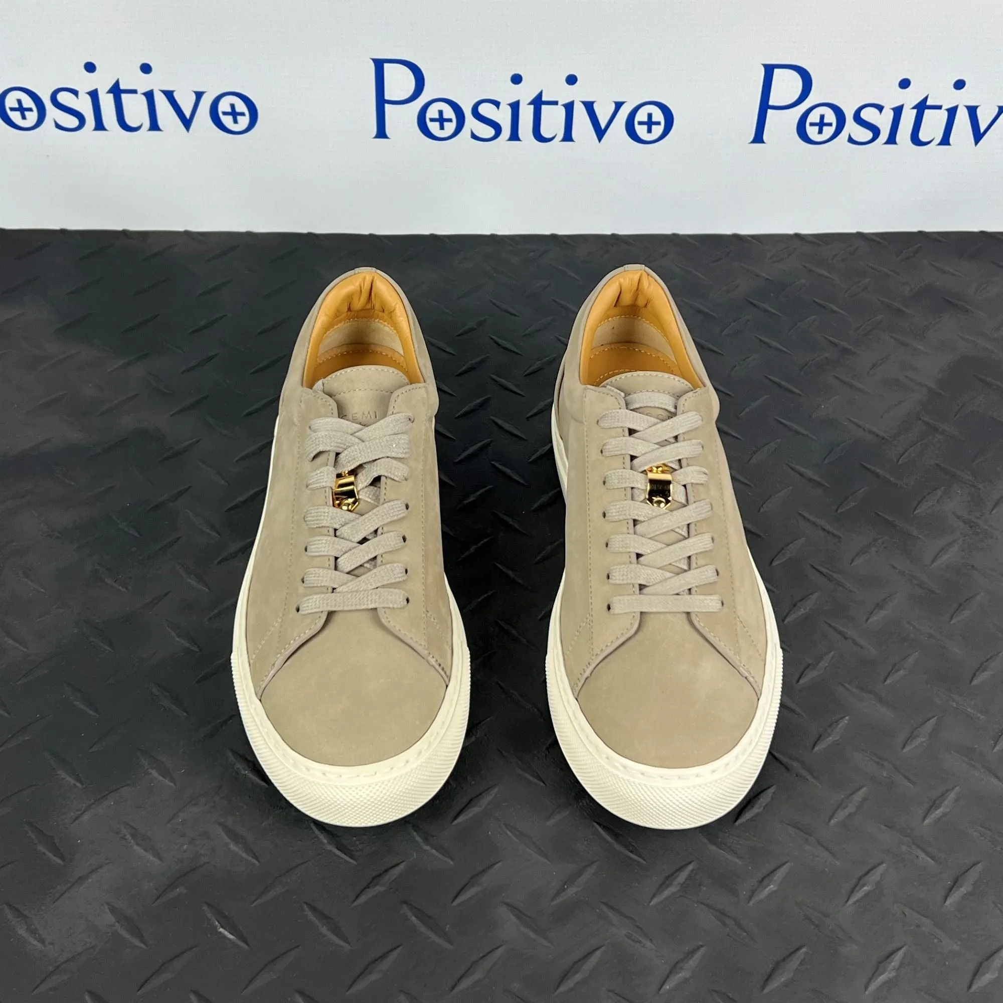 Buscemi Womens Tennis Lock Fog Nubuck Sneakers SAMPLE