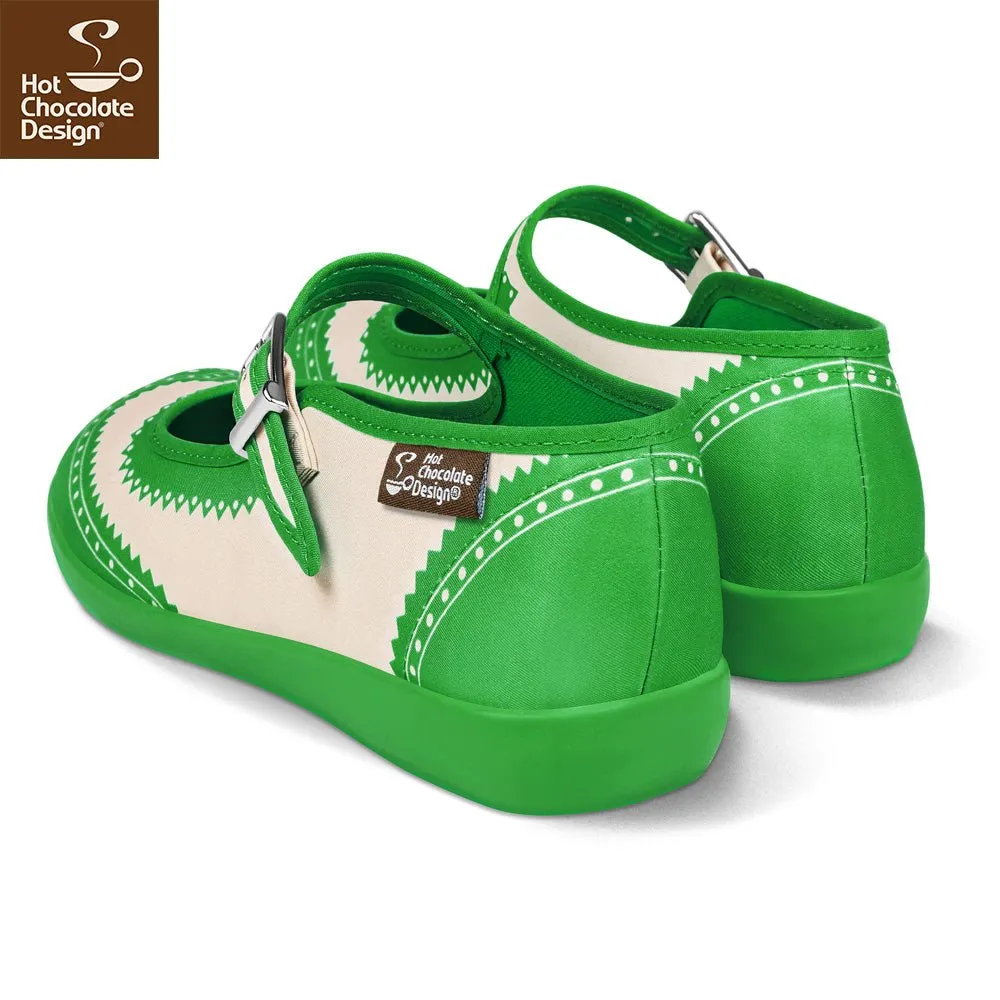 Chocolaticas® HAVANA GREEN Women's Mary Jane Flat