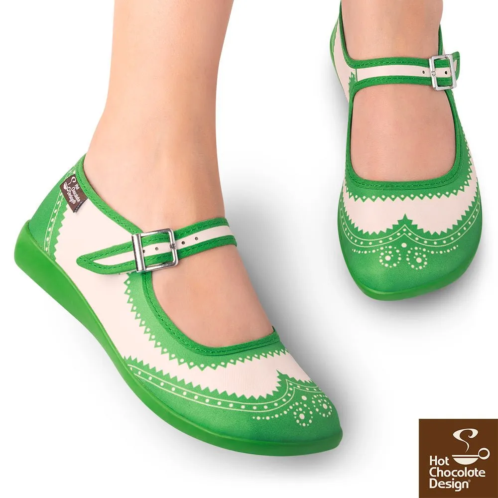 Chocolaticas® HAVANA GREEN Women's Mary Jane Flat