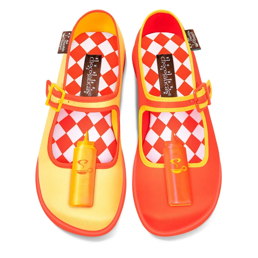 Chocolaticas® HOT DOG Women's Mary Jane Flat