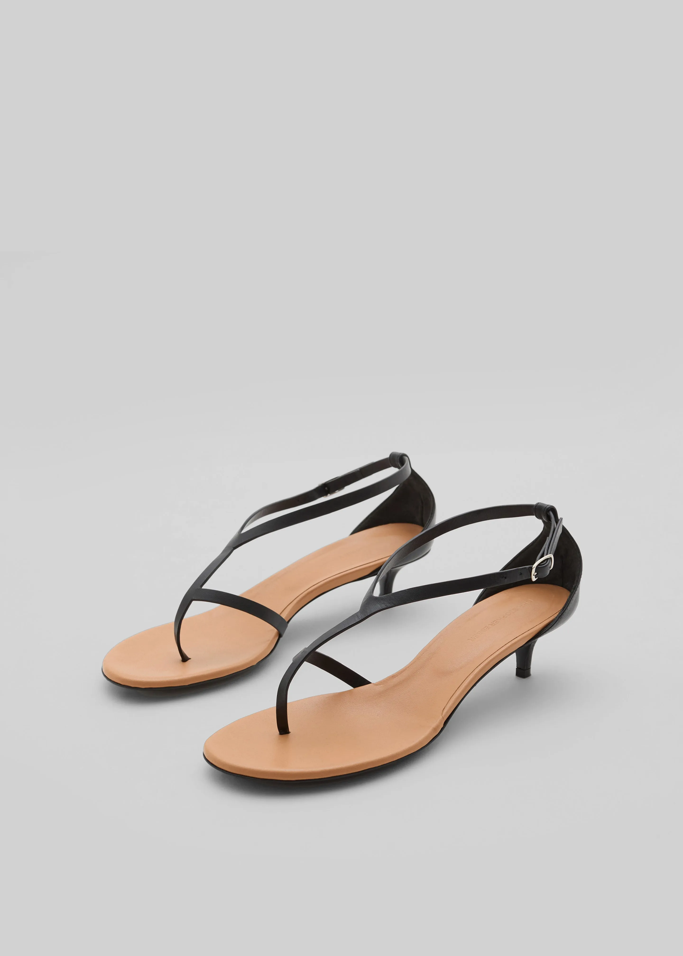 Christopher Esber Fuyao Demi Heels - Black/Tan