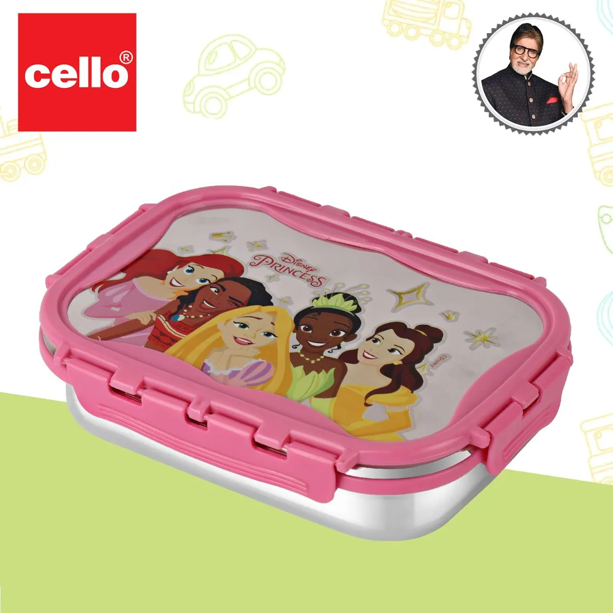 Click It Toons Stainless Steel Lunch Box, Big