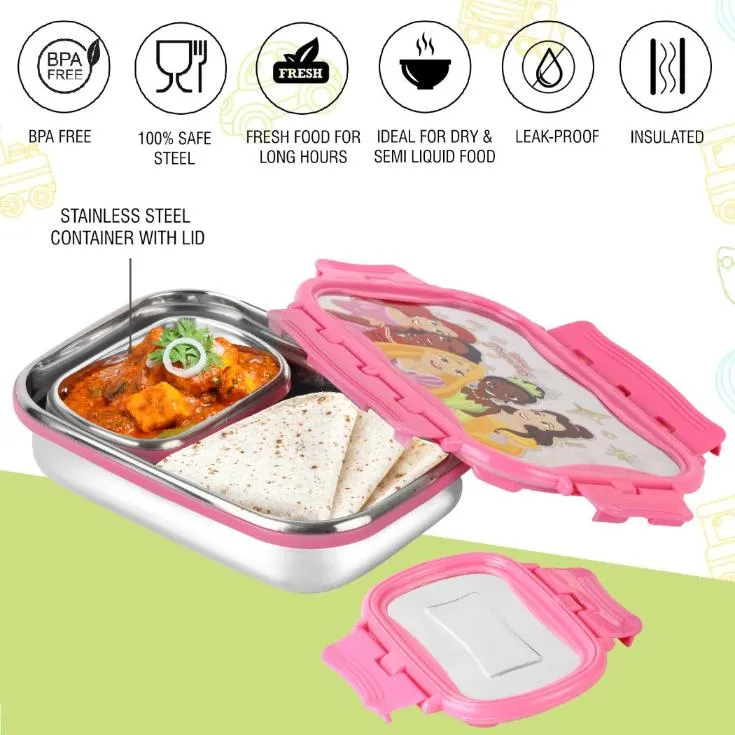 Click It Toons Stainless Steel Lunch Box, Big