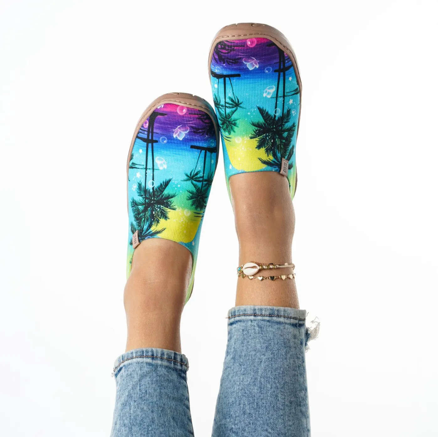 Coconut Palm Sun Women's Slip-On Shoes Painted Canvas Sneakers