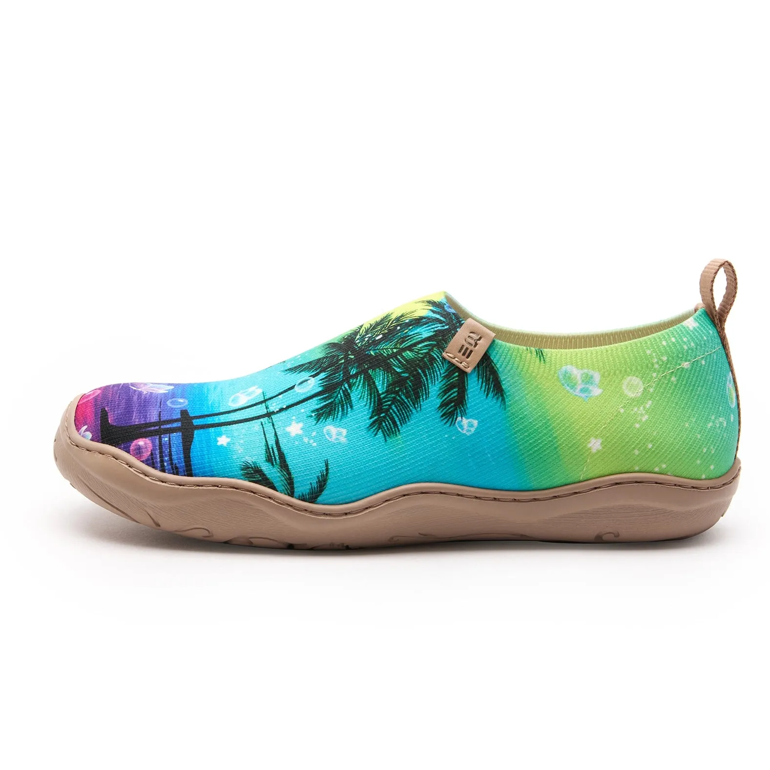 Coconut Palm Sun Women's Slip-On Shoes Painted Canvas Sneakers