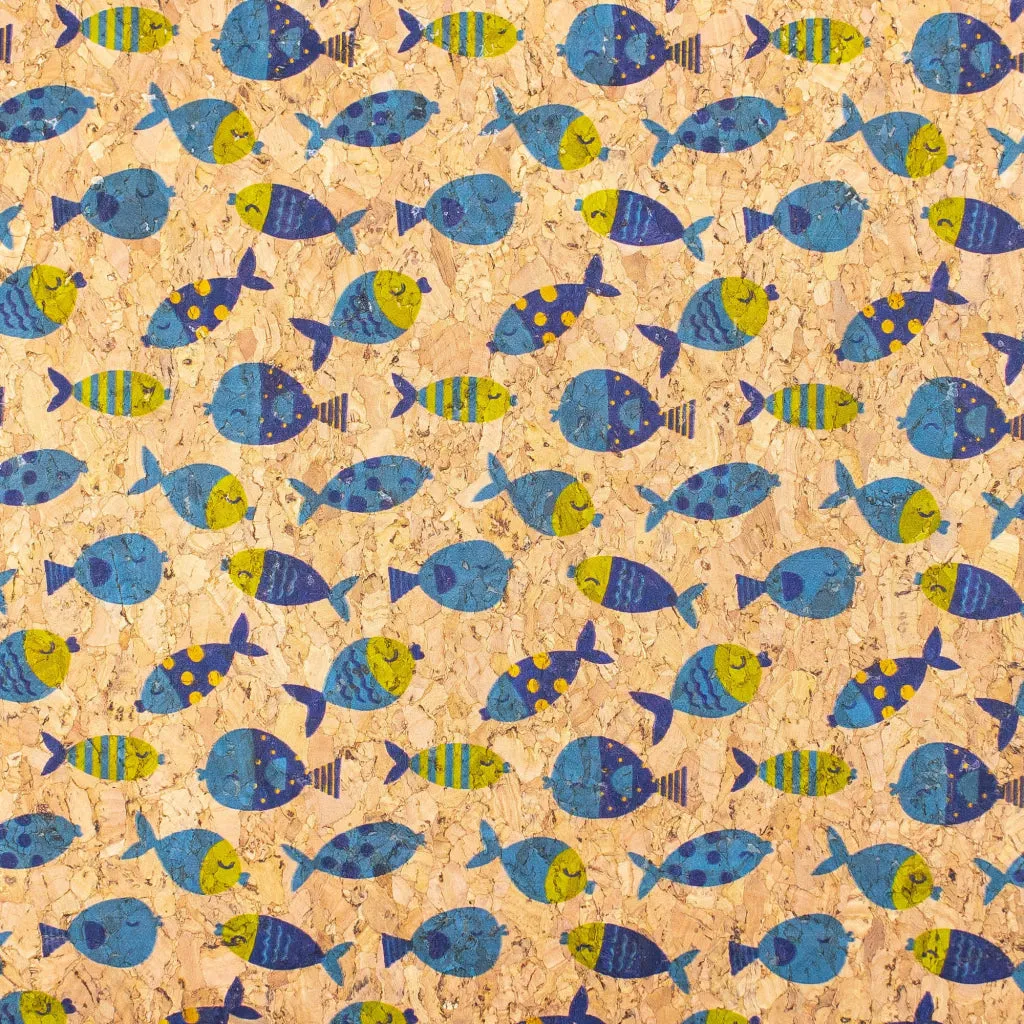 Coral Fishes, Cork Fabric- COF-574