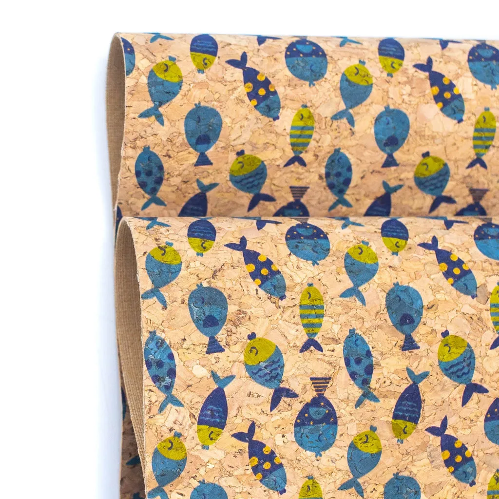 Coral Fishes, Cork Fabric- COF-574