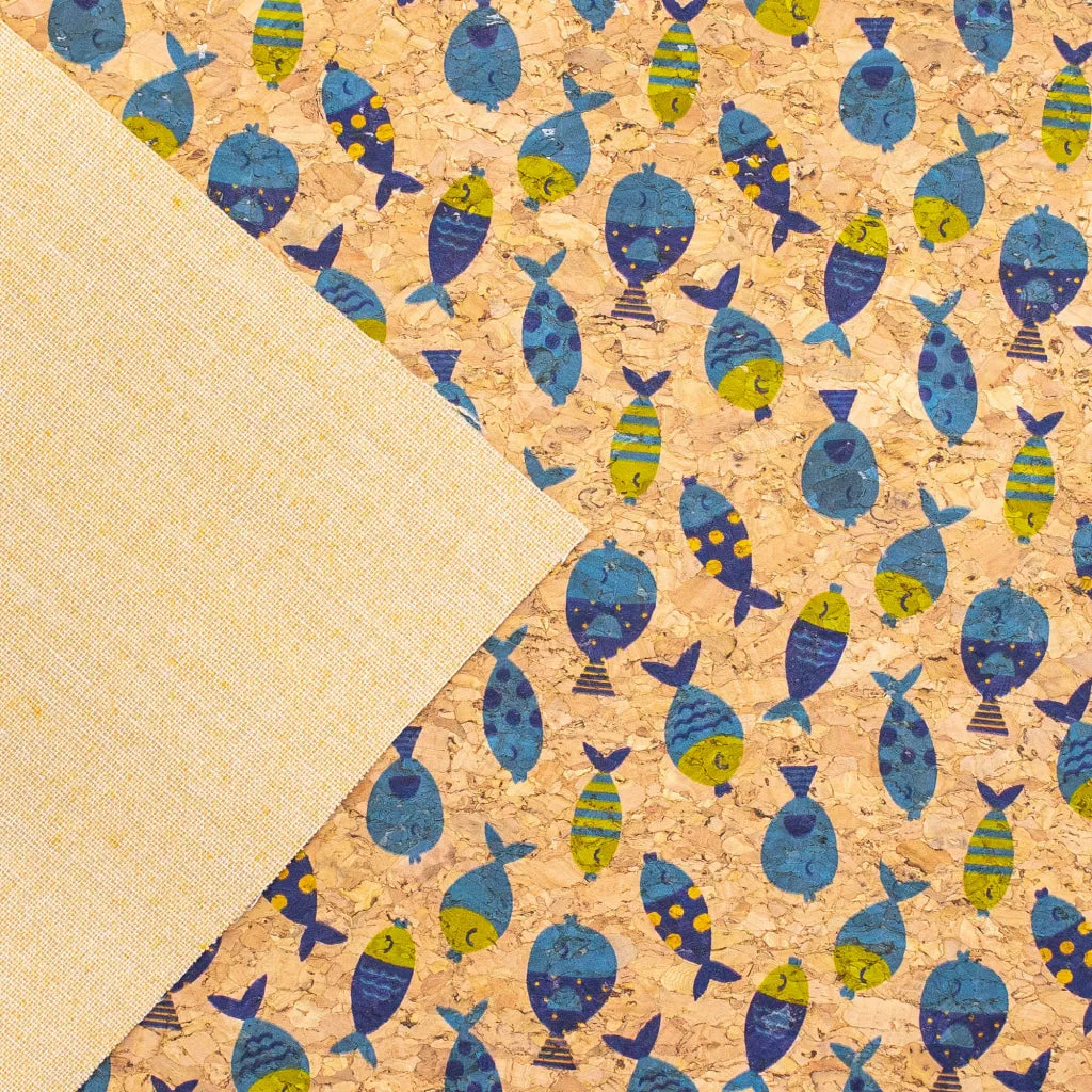 Coral Fishes, Cork Fabric- COF-574