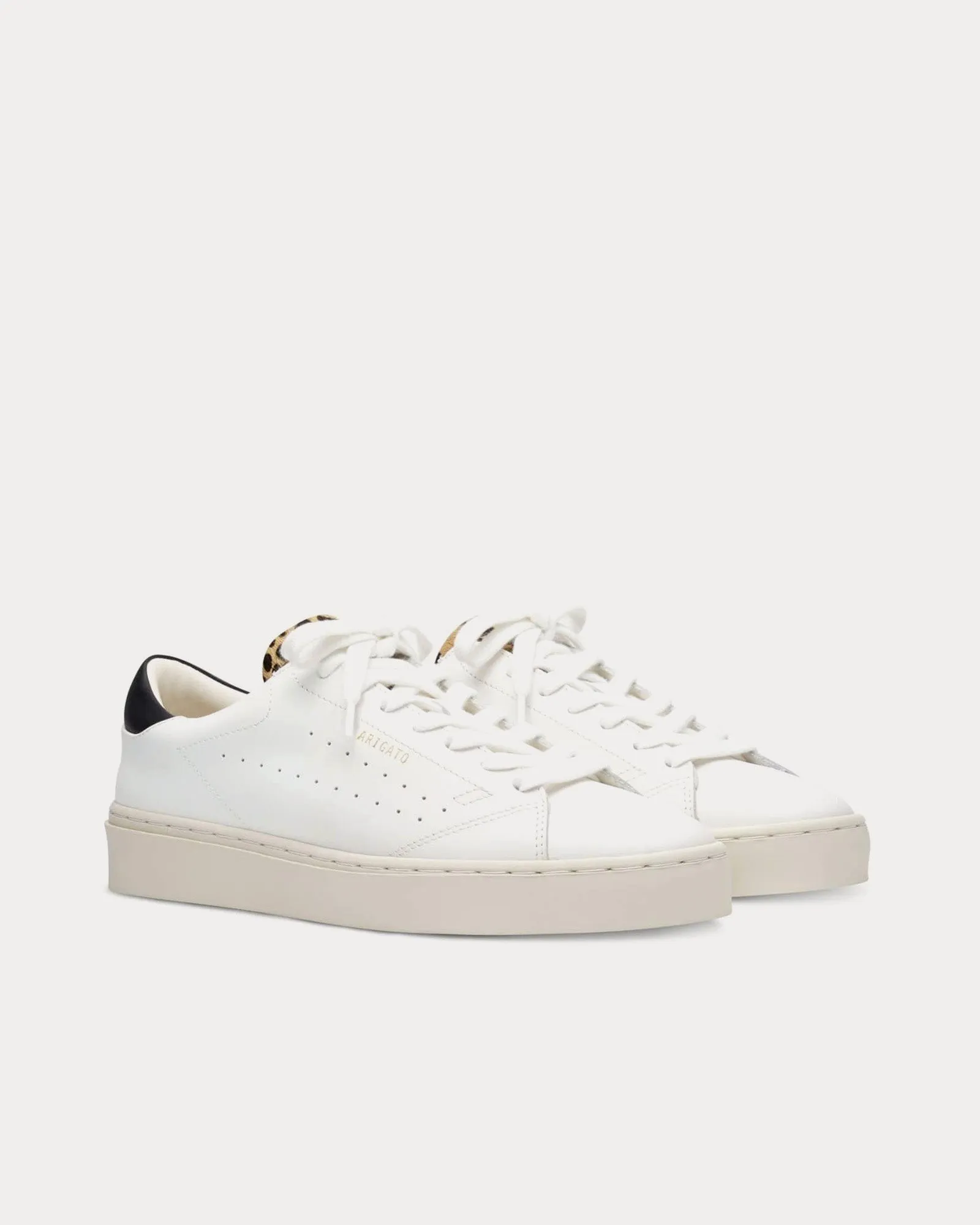 Court Leather Off White / Leopard Low Top Sneakers