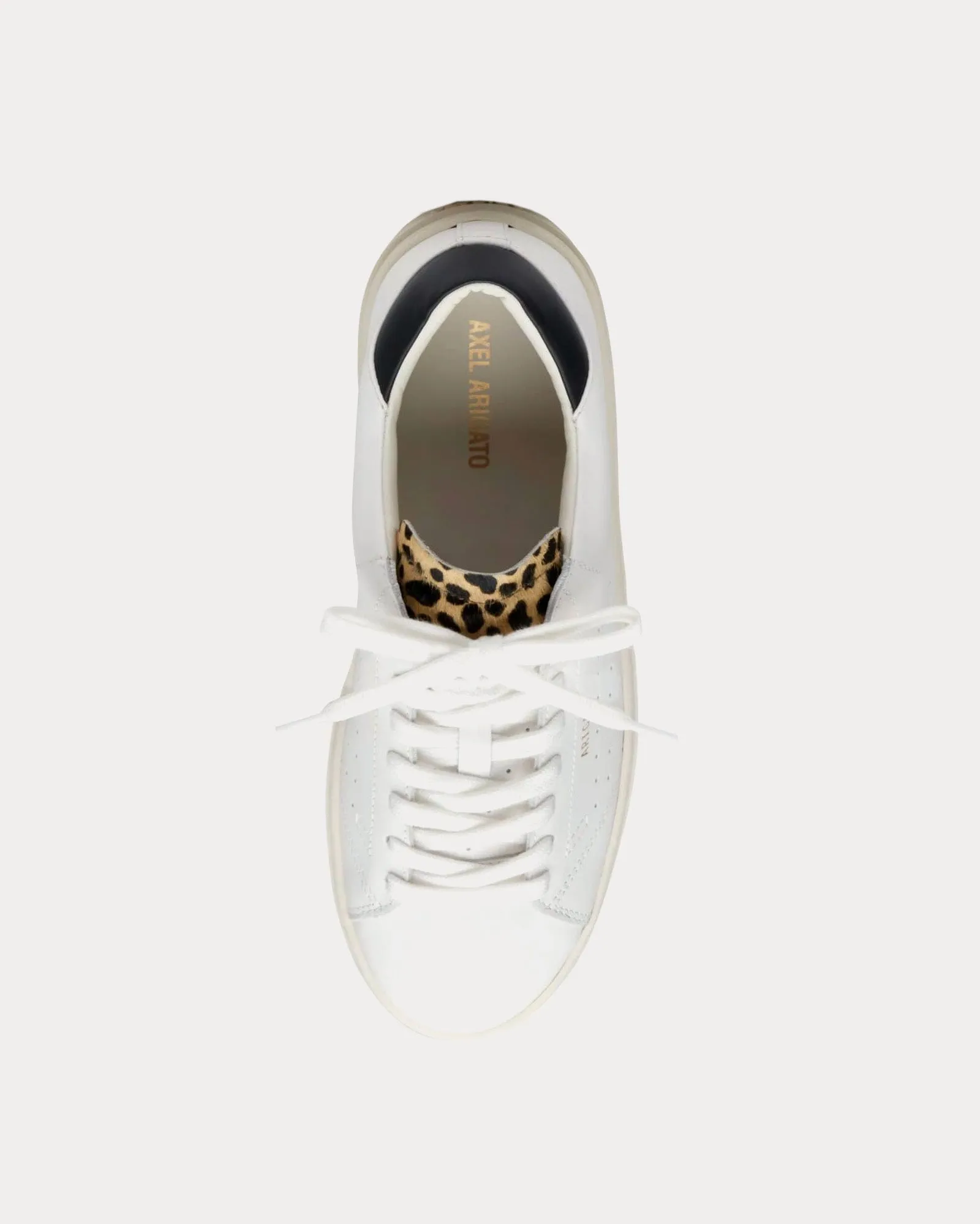 Court Leather Off White / Leopard Low Top Sneakers