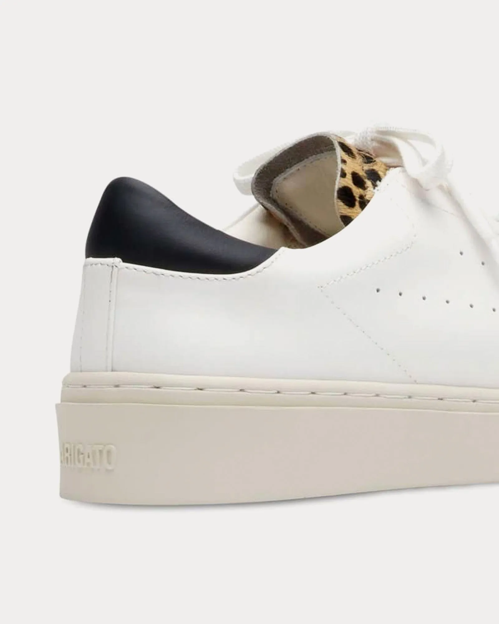 Court Leather Off White / Leopard Low Top Sneakers