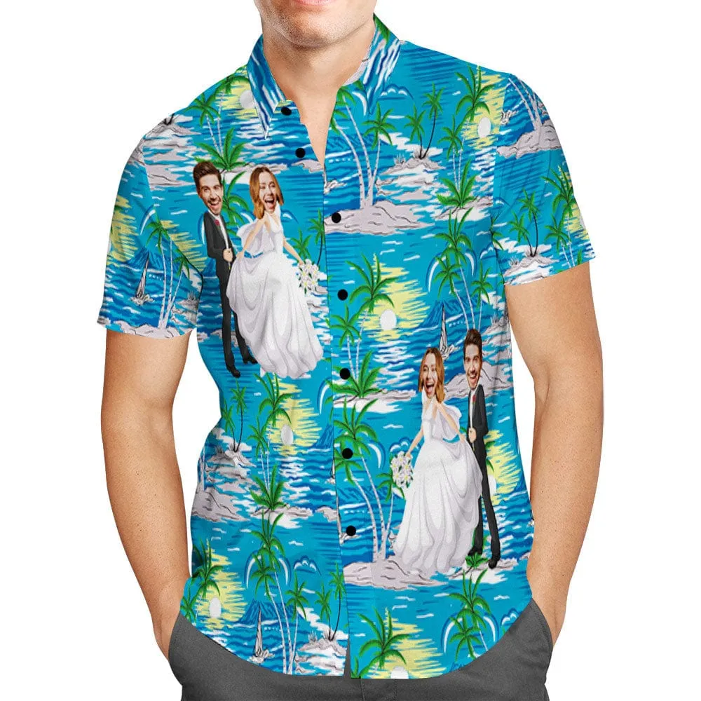 Custom Hawaiian Shirt With Face Wedding Hawaiian Shirt Wedding Gifts
