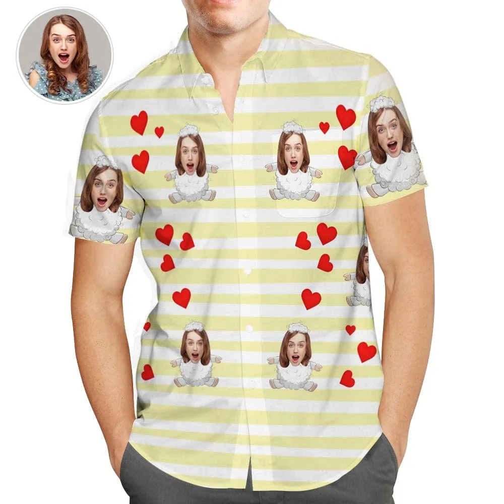 Custom Hawaiian Shirts With Face Valentine's Day Gift for Boyfriend