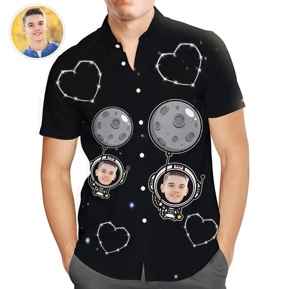 Custom Hawaiian Shirts With Face Valentines Gift for Couple
