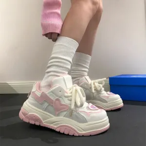 Cute Pink Heart Sneakers LY4179