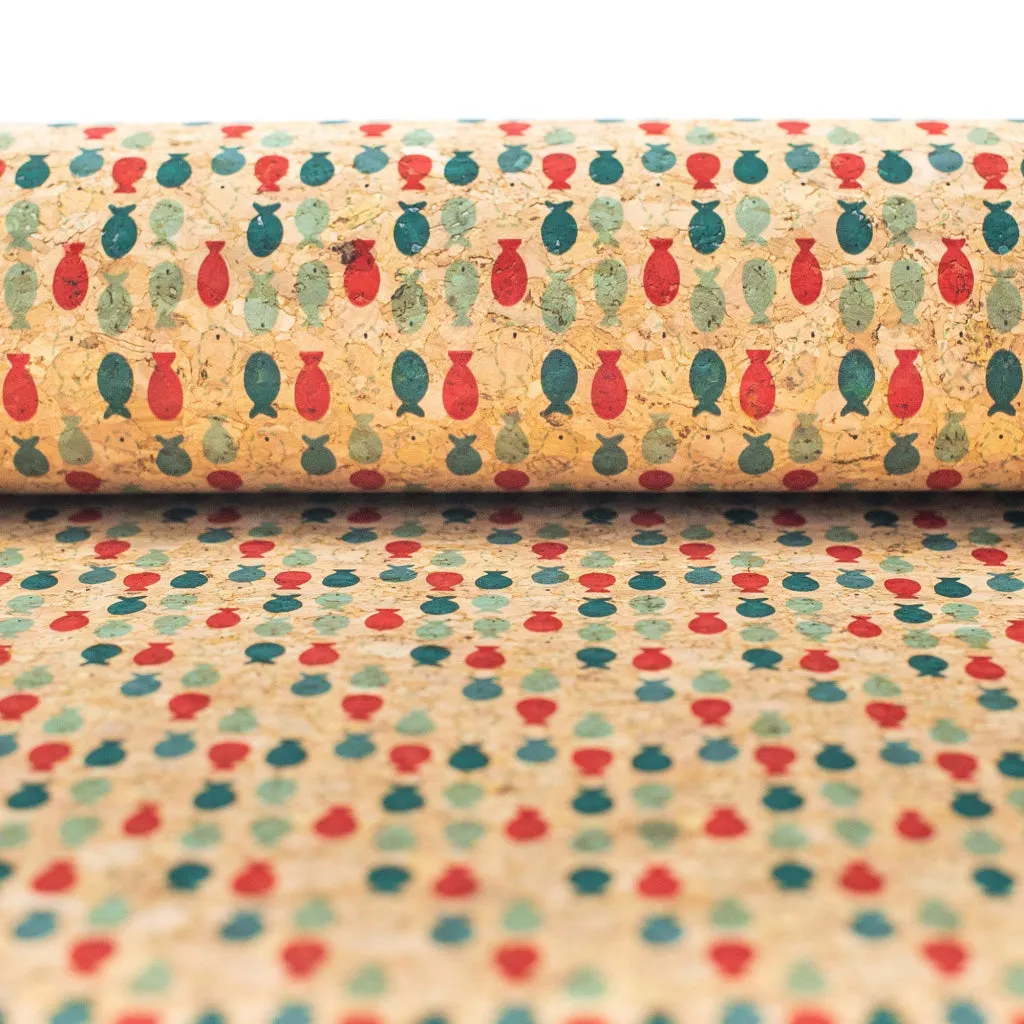 Cute Pop Fish Print Cork Fabric- COF-201