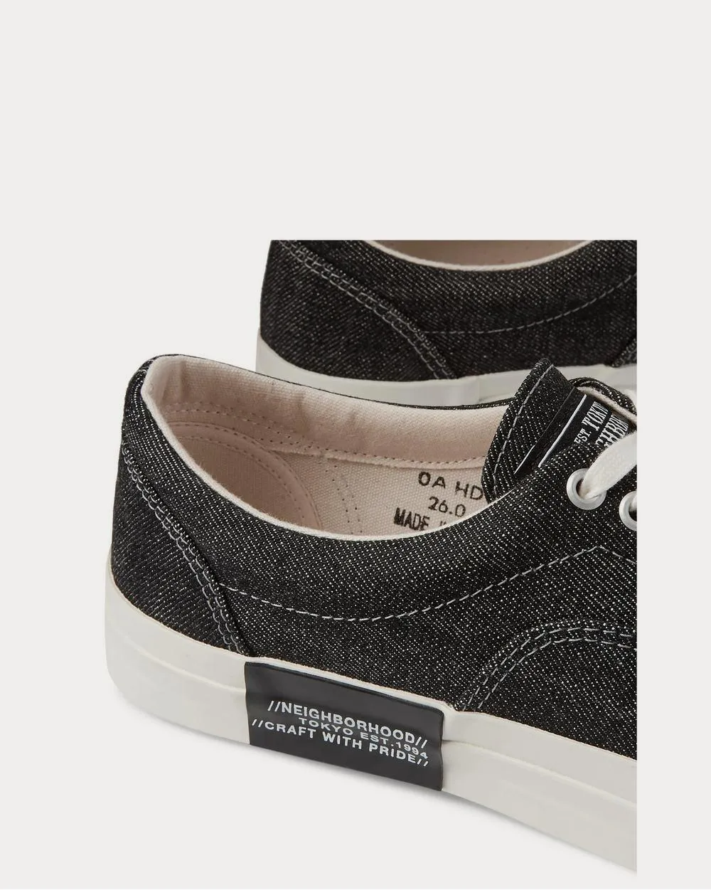 Deck Denim  Black low top sneakers