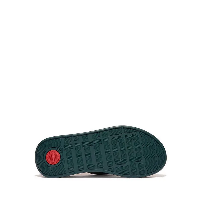 F-Mode Folded-Leather Flatform Toe-Post